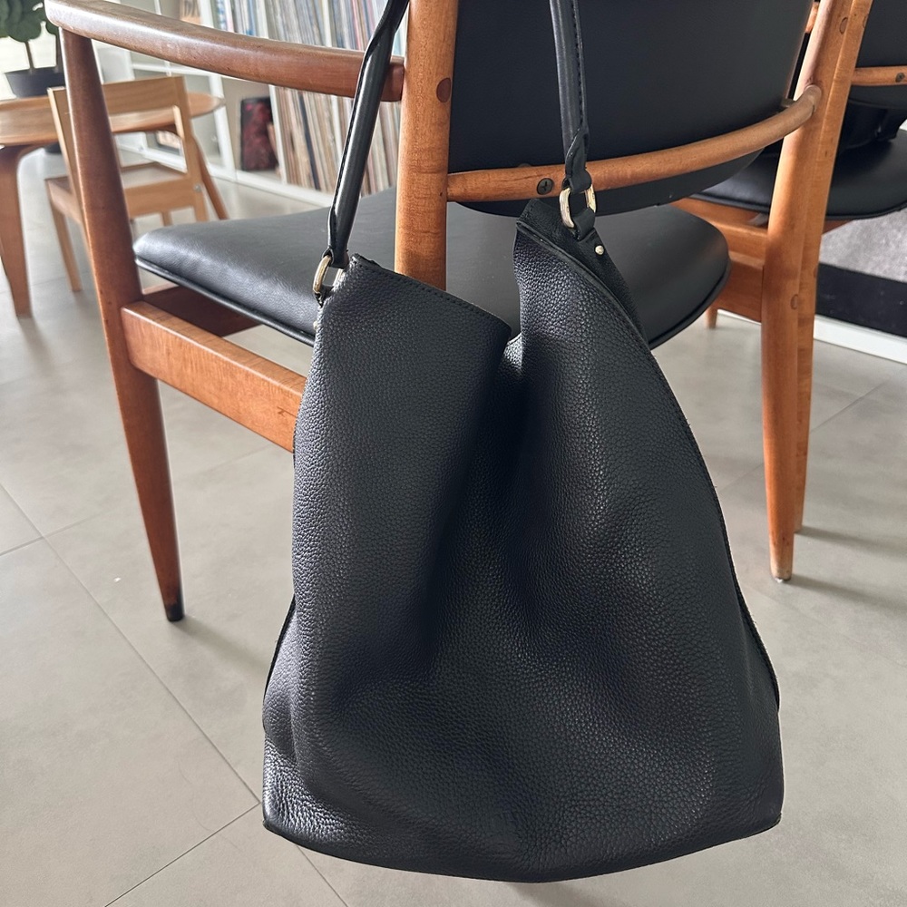 Carolina Herrera black leather bag